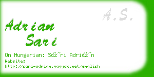 adrian sari business card